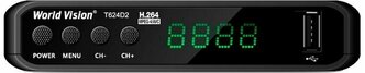 Приставка цифровая (Цифровой телевизионный приемник World Vision T624D2(T2+C, пластик, дисплей, кнопки, встроенный БП, IPTV, DD))