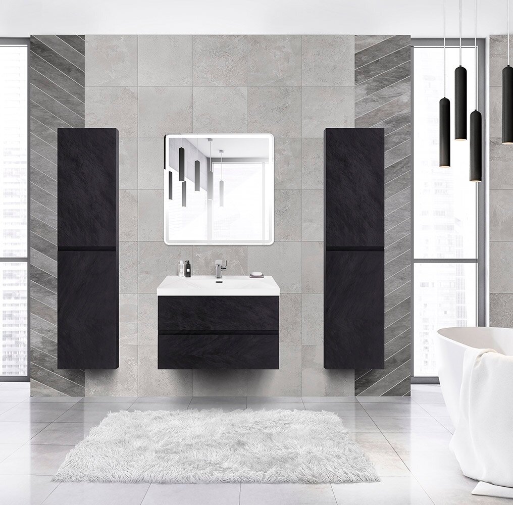 фото Мебель для ванной подвесная CEZARES MOLVENO 46-80 Nero