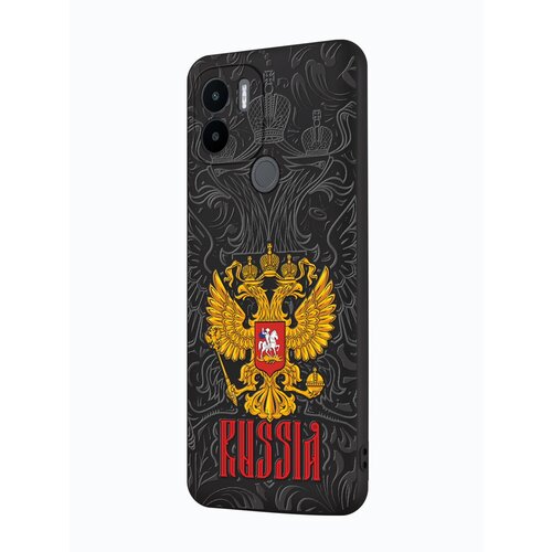 Силиконовый чехол Mcover для Xiaomi Redmi A1+ с рисунком Russia, защитная накладка бампер для телефона силиконовый чехол mcover для xiaomi redmi a1 с рисунком красный железный воин защитная накладка бампер для телефона