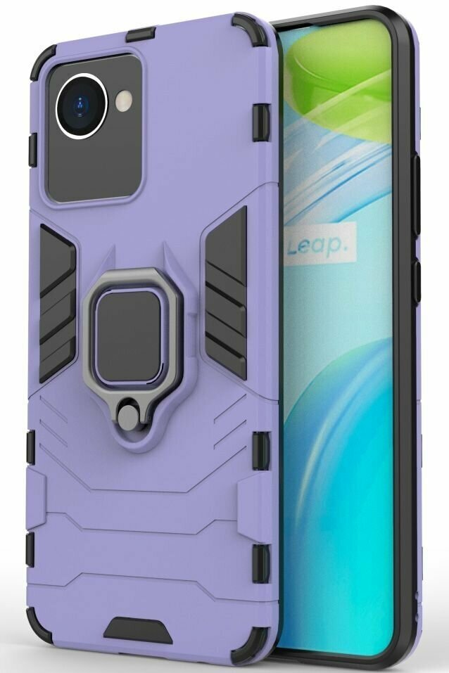 фото Чехол противоударный armors для Realme C30 и C30s и Narzo 50i Prime / Реалми С30 и С30s и Нарзо 50i Прайм с защитой камеры (Зеленый)