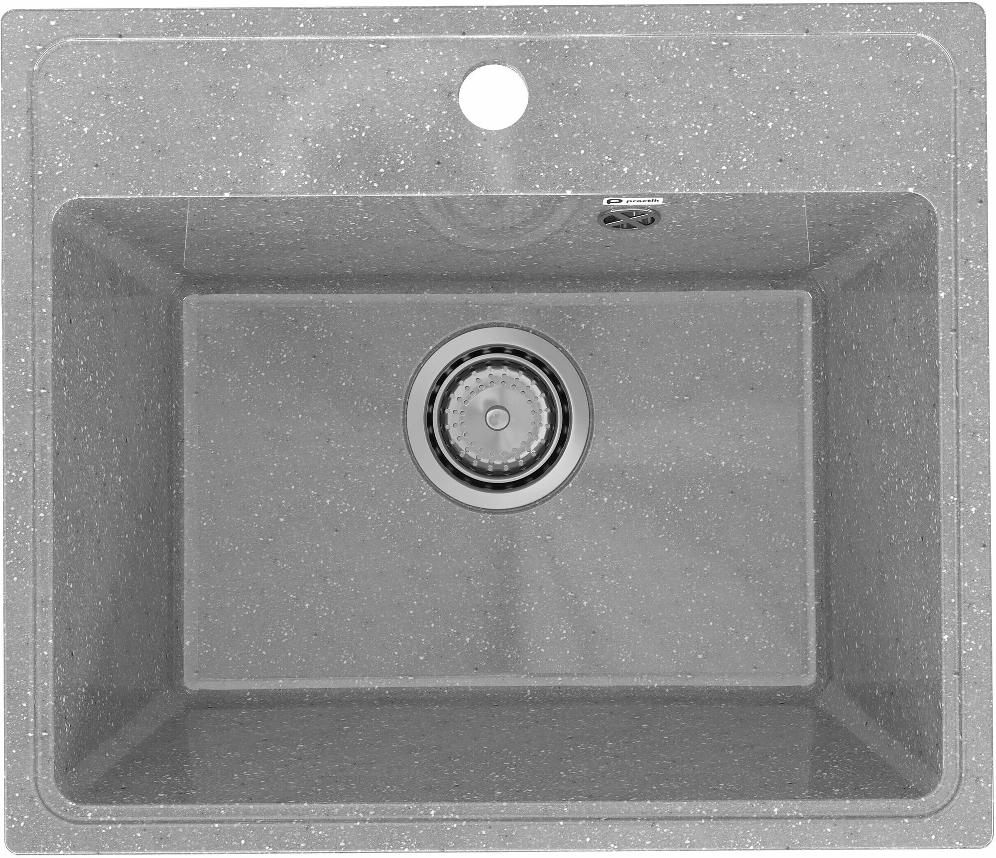 Мойка для кухни Practik 490 глянцевая, цвет серый - фотография № 6