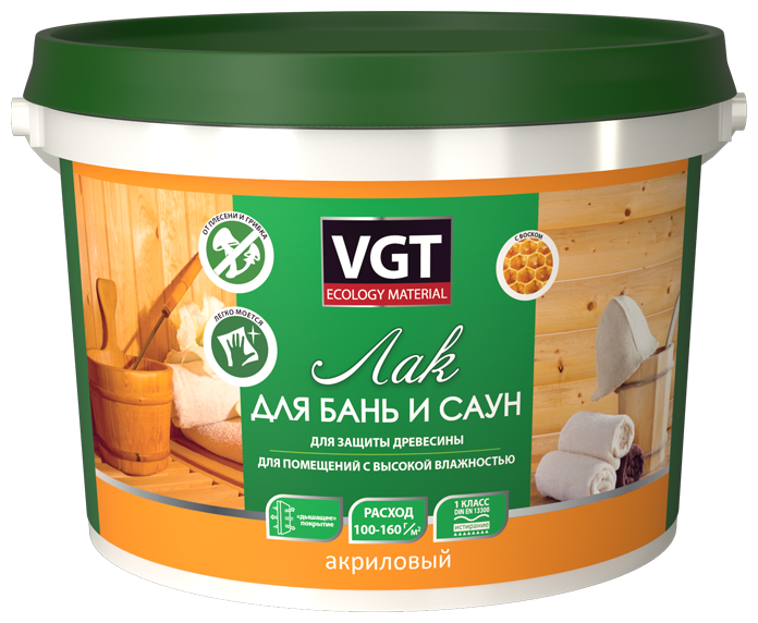 Лак для бань и саун VGT (0,9кг)