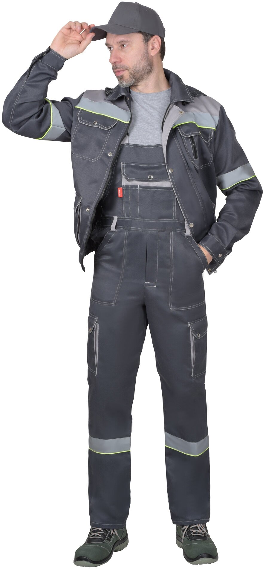 Спецодежда сириус мужской летний рабочий костюм Титан куртка полукомбинезон (Размер 48-50 рост 182-188)