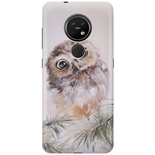 фото Re:paчехол - накладка artcolor для nokia 6.2 / 7.2 с принтом "совенок"
