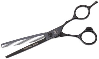 Ножницы для стрижки волос Katachi K31640 Black Ergonomic 6.0", филировочные
