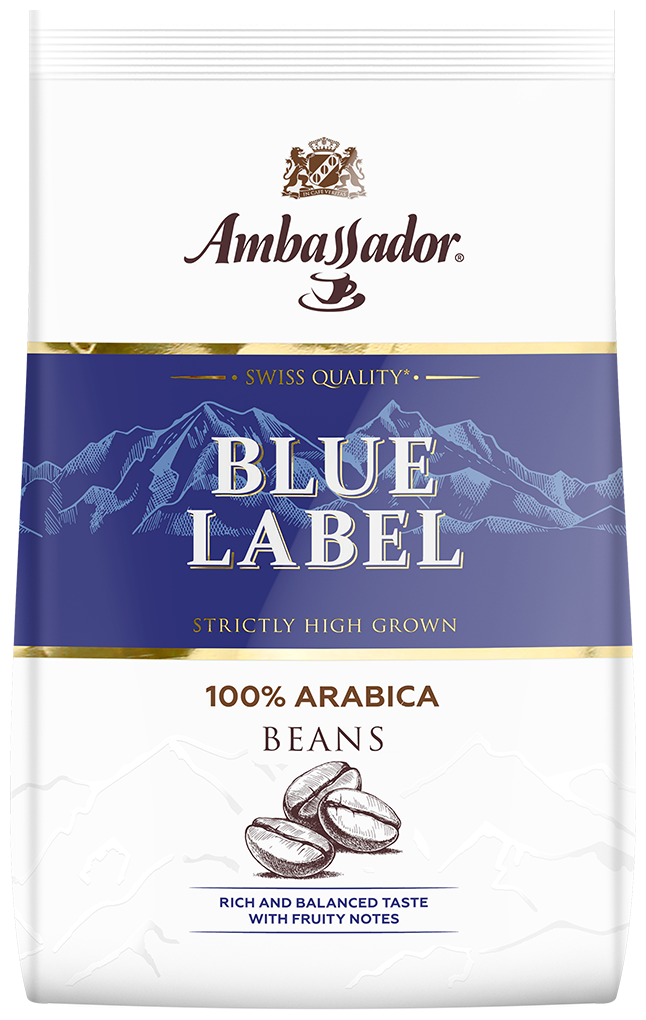 Кофе в зернах Ambassador Blue Label 200г - фото №1