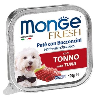 Влажный корм для собак Monge Fresh, тунец 1 уп. х 1 шт. х 100 г