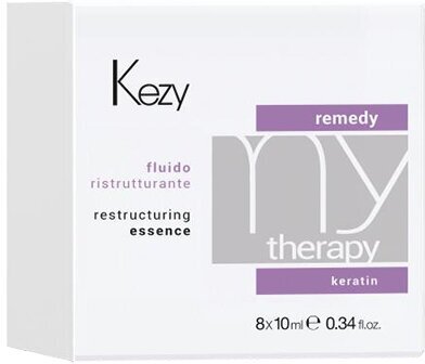 Ампула для волос Kezy My Therapy Remedy Restructuring Флюид восстанавливающий с кератином 8*10мл