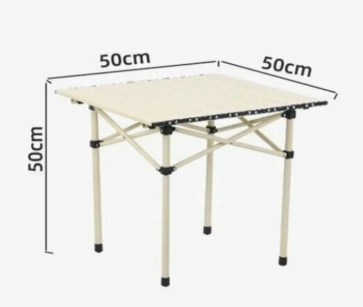 фото Реечный стол алюминиевая столешница складной 70*70 см для туризма рыбалки и отдыха