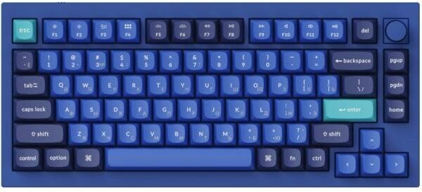 Клавиатура Keychron Q1-O1, RGB, Red Switch, 84 кнопоки, Blue