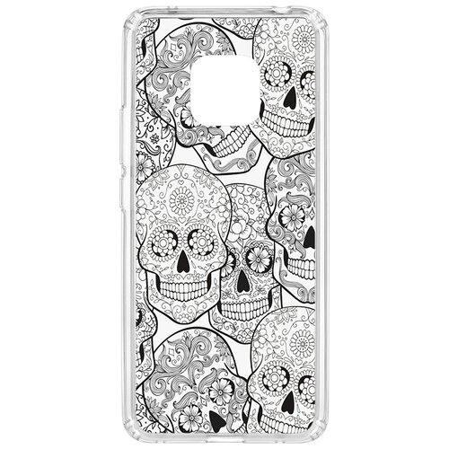 фото Чехол на huawei mate 20 pro kruche print skull black