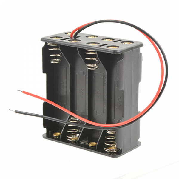 Батарейный отсек с проводами ROBITON Bh8xAAA для 8 батареек или аккумуляторов размера ААА и 10440