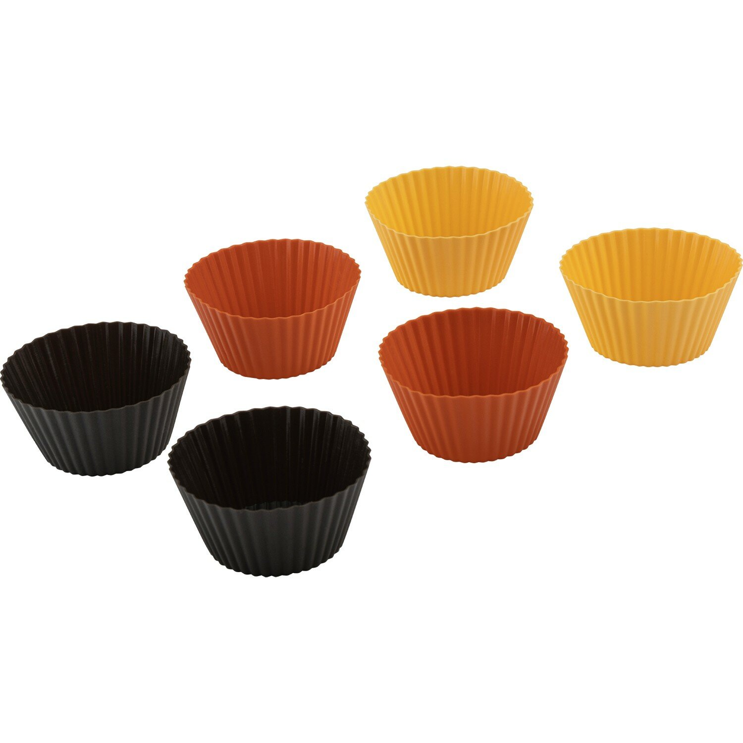Набор форм силиконовых для выпечки кексов ROSEO 6 шт 7*4,5*3,5 см - 1 шт , 7 гр