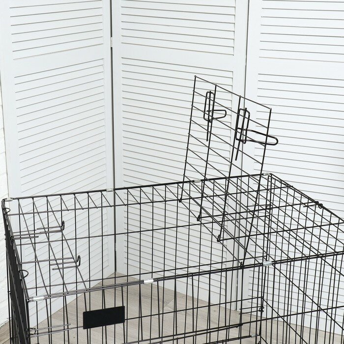 Клетка с люком для собак и кошек, 85 х 60 х 70 см, чёрная Пижон 9187174 . - фотография № 4