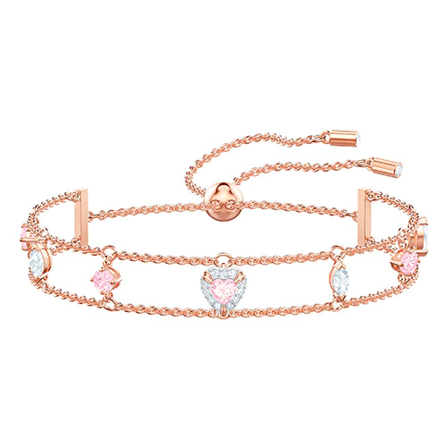 Браслет-цепочка SWAROVSKI кристаллы Swarovski размер 24 см белыйзолотистый 6999₽