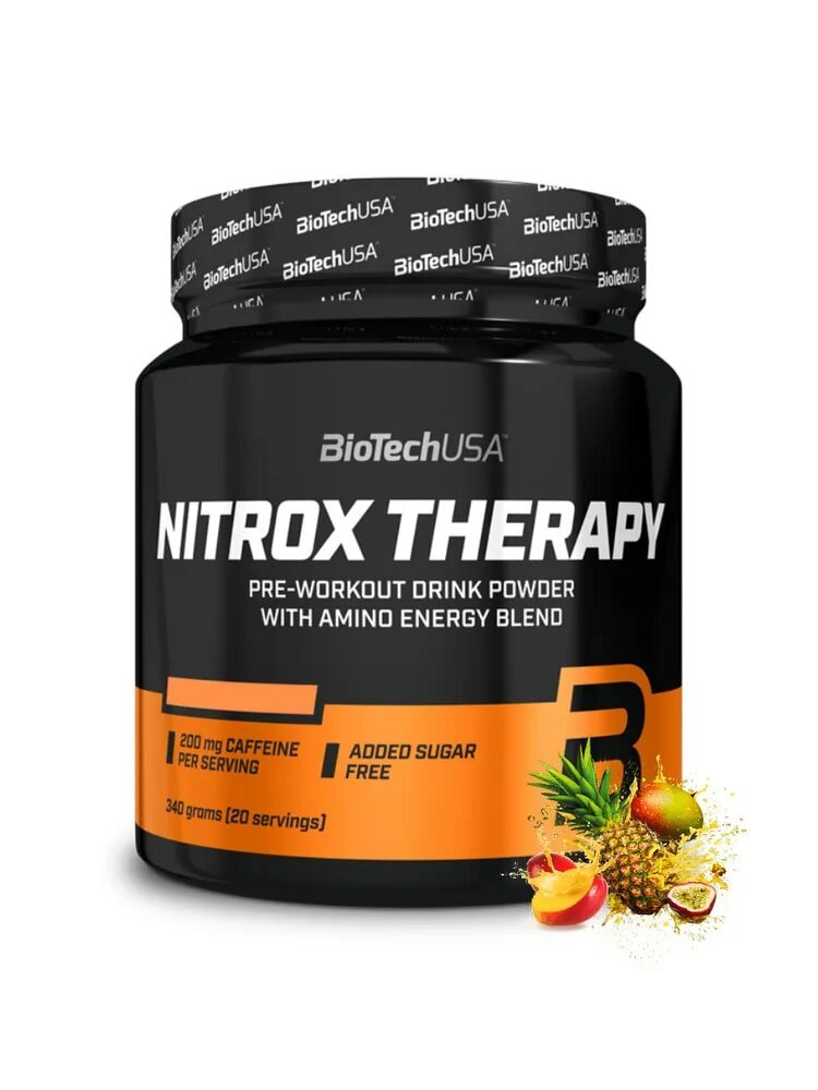 Предтренировочный комплекс Biotech USA NitroX Therapy 340 г, Тропические фрукты