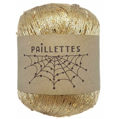 Пряжа Paillettes Wool Sea (05), 50г, 275м, 100% полиэстер (2 шт.)