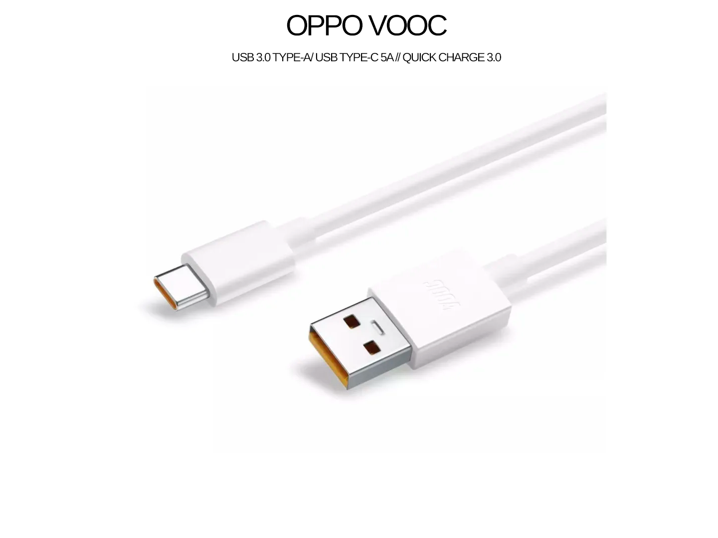 Кабель USB Type-C 5A Oppo (VOOC). Белый — фото 9