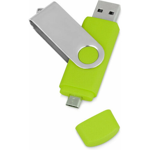 USB/micro USB-флешка 2.0 на 16 Гб Квебек OTG, зеленое яблоко