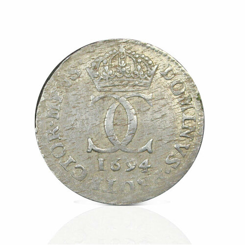 (1694) Монета Швеция 1694 год 5 эре Серебро Ag 500 VF