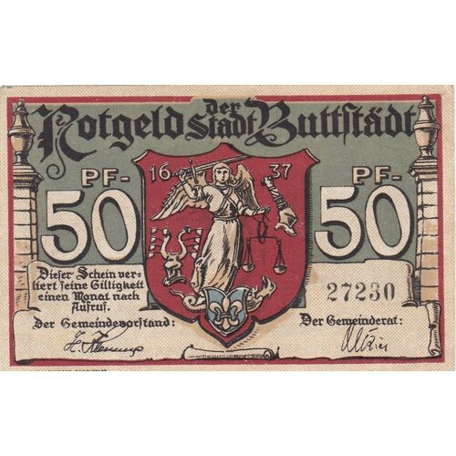 Германия (Веймарская Республика) Буттштедт 50 пфеннигов 1921 г.