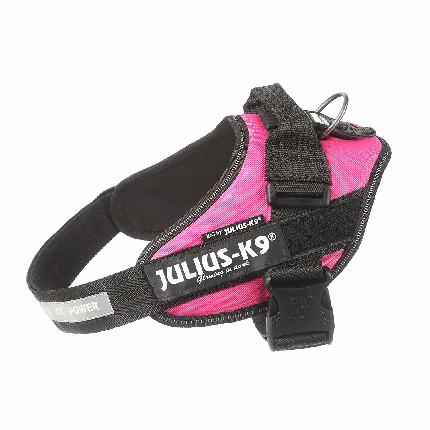 JULIUS-K9 шлейка для собак IDC-Powerharness 1 (23-30 кг) (63-85 см., Джинса-неон) - фото №9