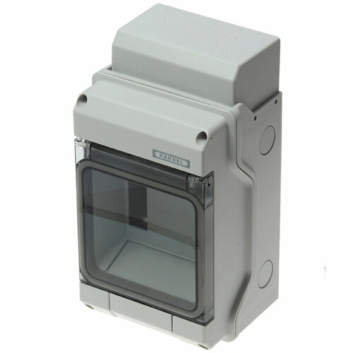 Бокс навесной 4,5 модуля прозрачная дверь IP54 без шины N и PE Hensel KV1604