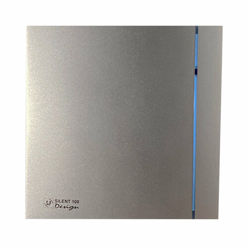 Вентилятор вытяжной Soler & Palau SILENT-100 CHZ SILVER DESIGN-3C, 100 мм, 8 Вт, 26 дБА, 95 м3/ч, малошумный с обратным клапаном, гарантия 5 ЛЕТ, Испания