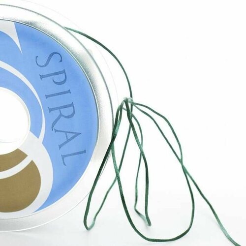 Шнур для шитья, атласный, 25 м, темно-зеленый, 1 упаковка