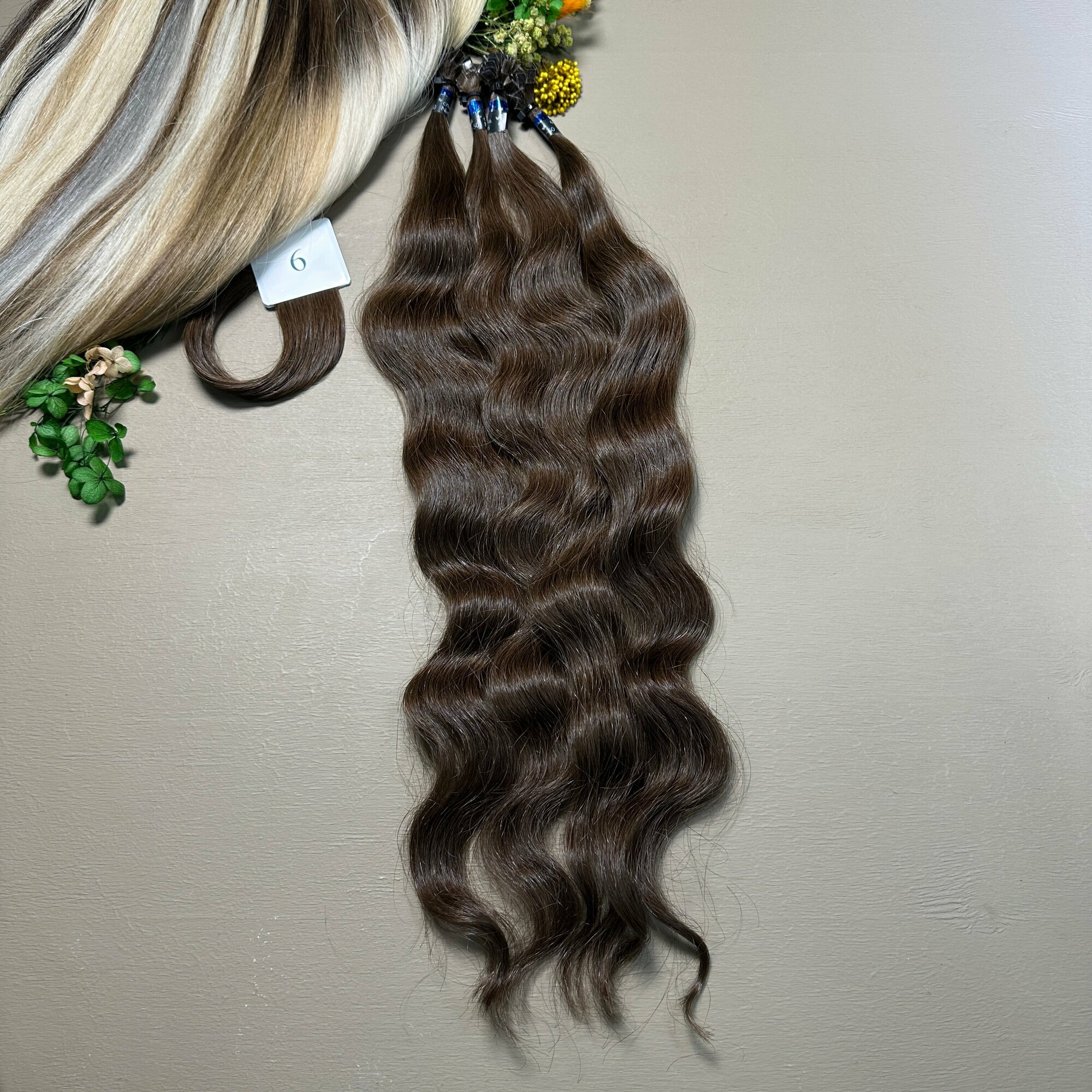 Волосы кудри славянские Belli Capelli на классической капсуле 45-50см №6 (25 капсул)