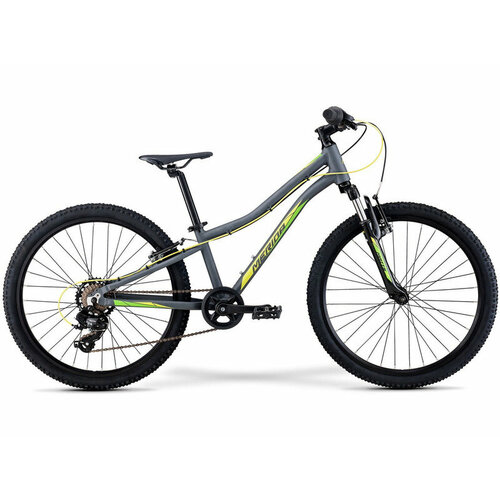 фото Подростковый велосипед merida matts j.24 eco, год 2022, цвет серебристый-зеленый