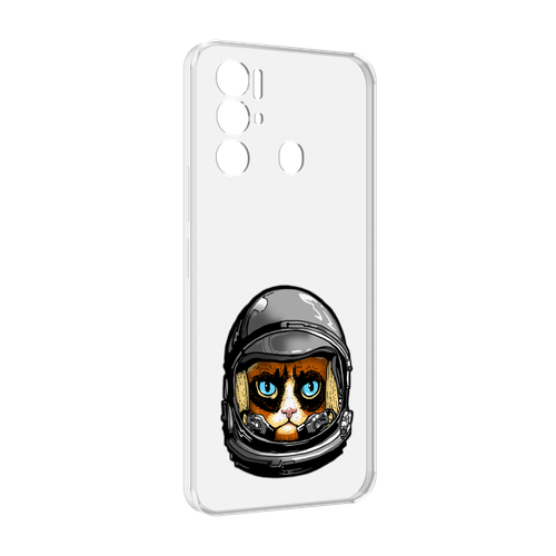 Чехол MyPads кот космонавт для Tecno Pova Neo 4G задняя-панель-накладка-бампер