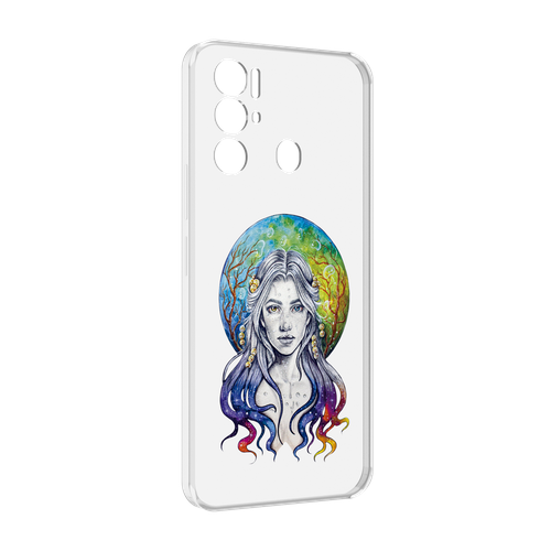 Чехол MyPads девушка с красивыми волосами для Tecno Pova Neo 4G задняя-панель-накладка-бампер
