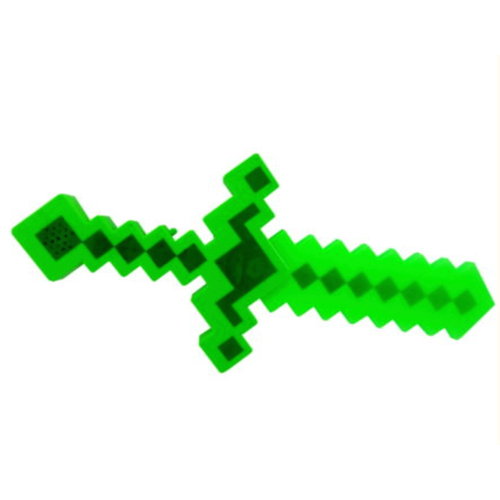 Меч-мини Майнкрафт со светом зеленый 38 см Minecraft меч эл со светом и звуком оружие