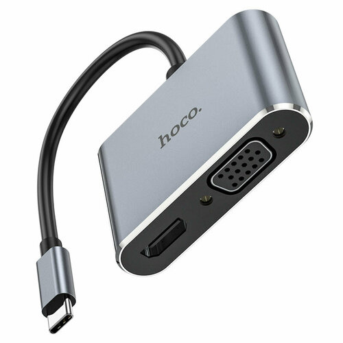 USB-концентратор HOCO HB29 Easy 2 гнезда цвет серый 104000₽