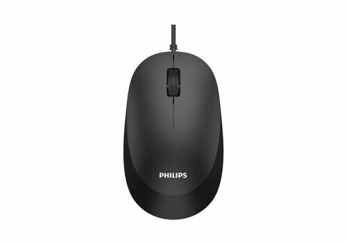 Мышь проводная Philips SPK7207BL USB 2.0, 3 кнопки 1000dpi, чёрный