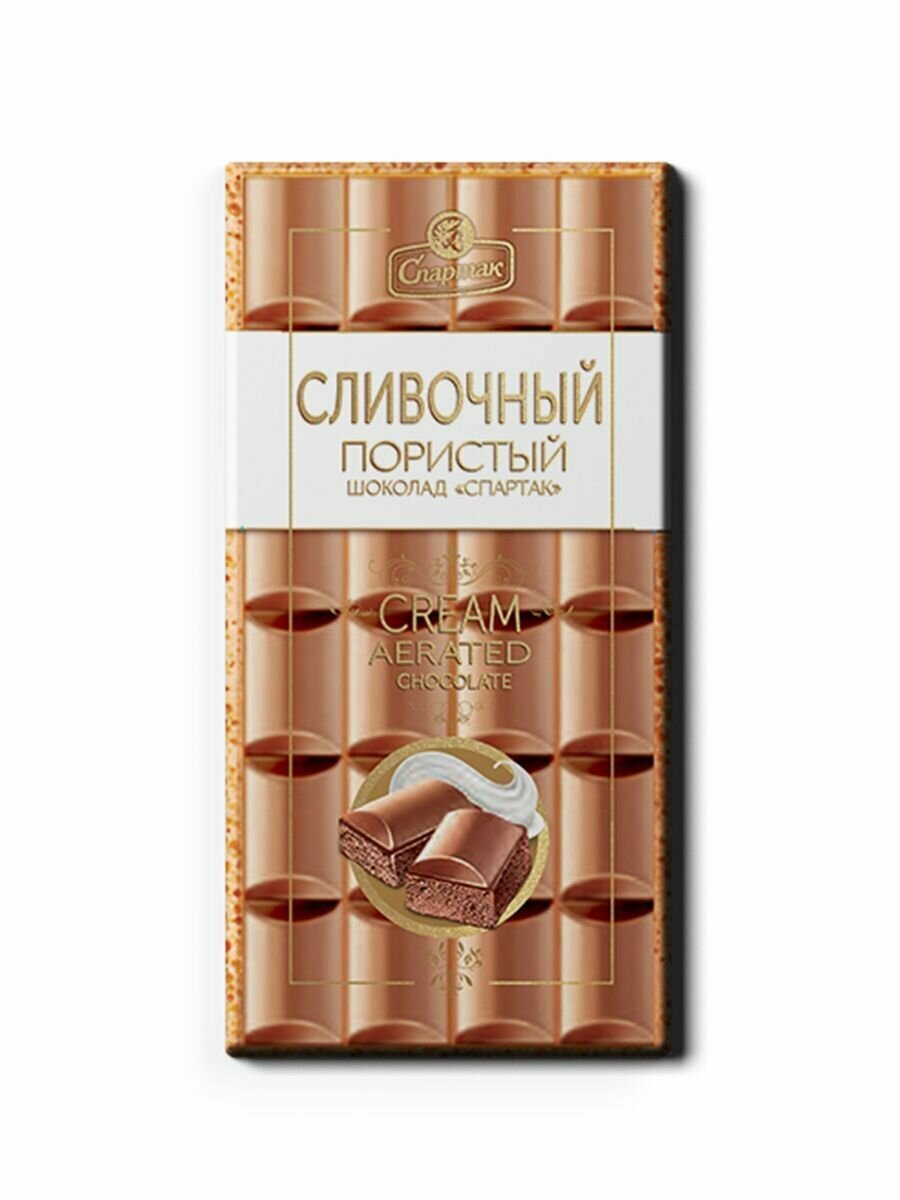 КФ Спартак Шоколад воздушный молочный пористый с какао 70 г 2 шт - фотография № 2