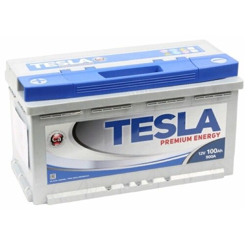 Аккумулятор автомобильный Tesla Premium Energy 100 Ач 850 А прям пол Росс авто 353х175х190 2023г 10713₽