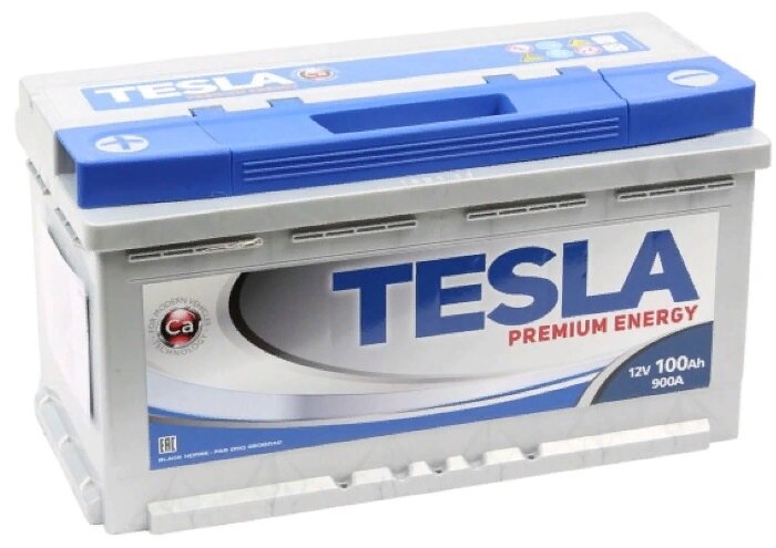 Tesla Premium Energy 100 А/ч 850 А прям. пол. Росс. авто (353х175х190) 2021г