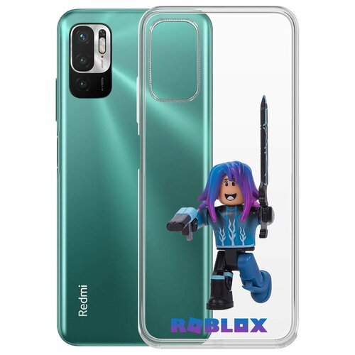 Чехол-накладка Krutoff Clear Case Roblox-Паркурщик для Xiaomi Redmi Note 10T/ Poco M3 Pro чехол накладка krutoff clear case roblox паркурщик для samsung galaxy a03 core a032