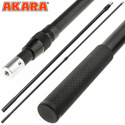 Ручка для подсачека Akara регулируемая длина 200 см черная akara сабик akara flasher aurora bait rigs1 ni 8 6 кр