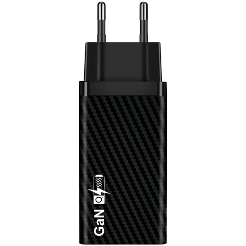 Зарядное устройство GaN 65W USB + Type-C EU Black