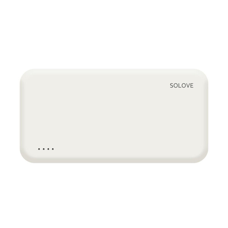 Внешний аккумулятор SOLOVE (Mi) 003M 20000mAh 18W QC, кож. чехол, белый