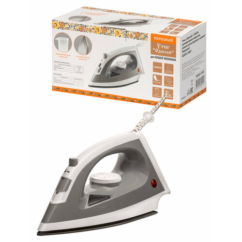 Утюг Одиссей 1200 Вт антипригарное покрытие режим сухогопарового глажения Народный TDM SQ4021-0001 123300₽