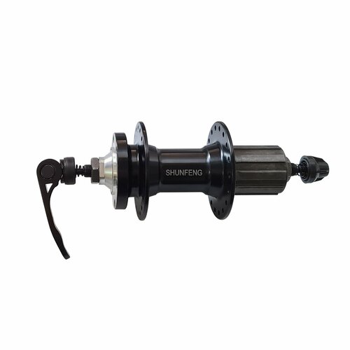 фото Втулка задняя 36h, ал. под касс, 135*145, промподшип, диск, с эксц, чер китай