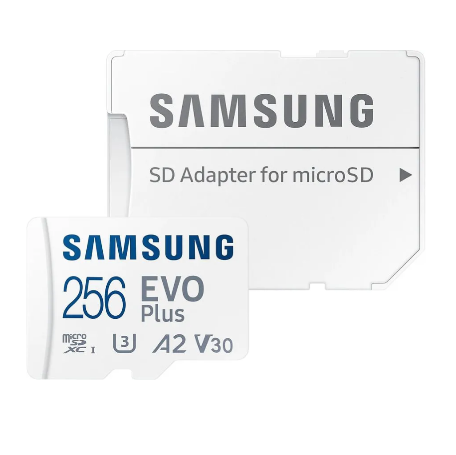 Карта памяти Samsung EVO Plus 256Гб microSDXC, C10/UHS-I U3, с адаптером SD (MB-MC256KA/EU)