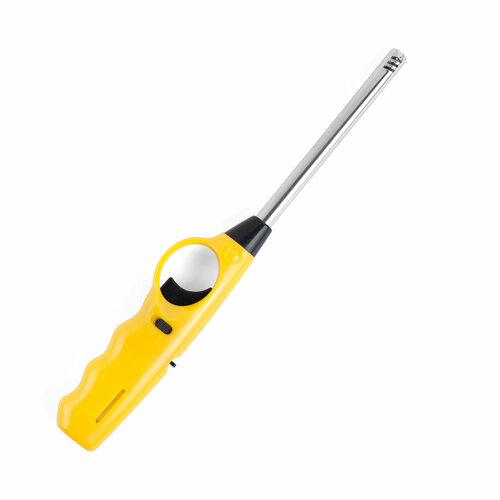 Зажигалка для биокаминов с клапаном безопасности (цвет ручки Желтый)