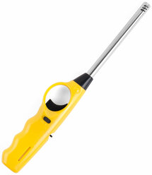 Зажигалка для биокаминов с клапаном безопасности (цвет ручки "Желтый")