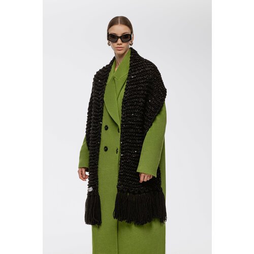 фото Шарф evgrafova,230х30 см, черный, серый