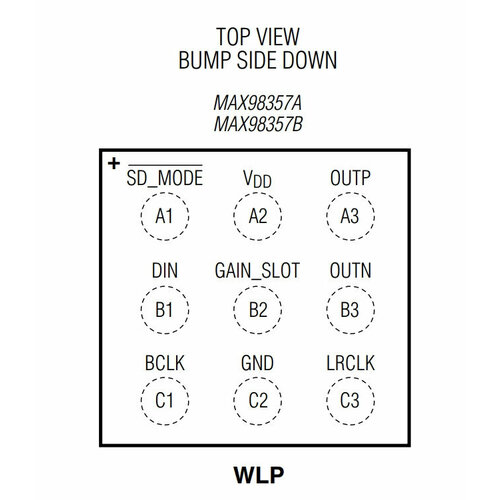 Микросхема MAX98357A (WLP)